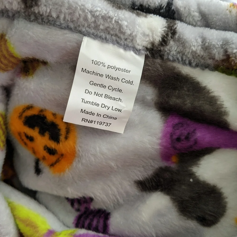 Boston Terrier Frenchie Labrador Halloween Plush Throw Blanket 50